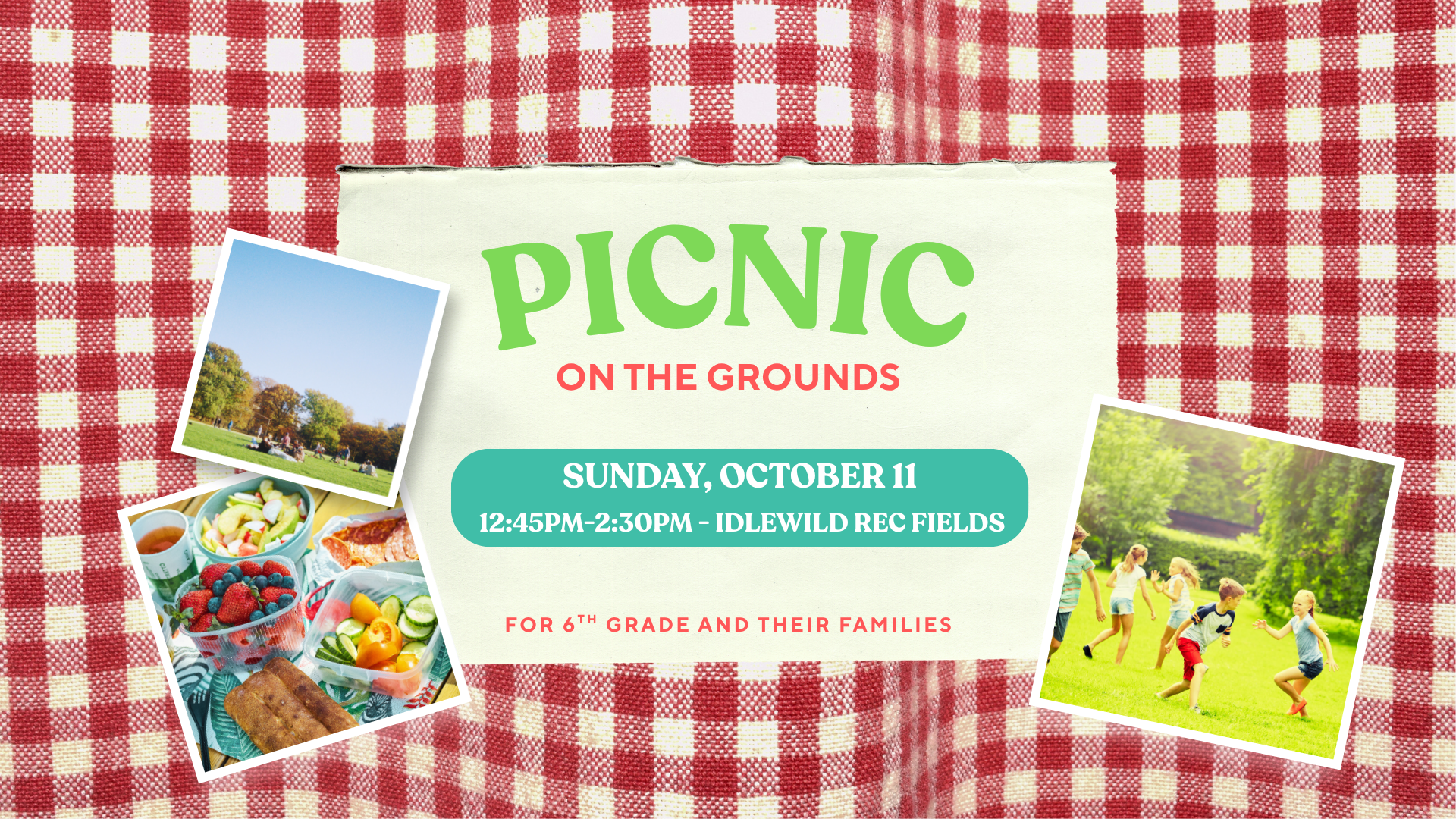 6th Grade Picnic on the Grounds
